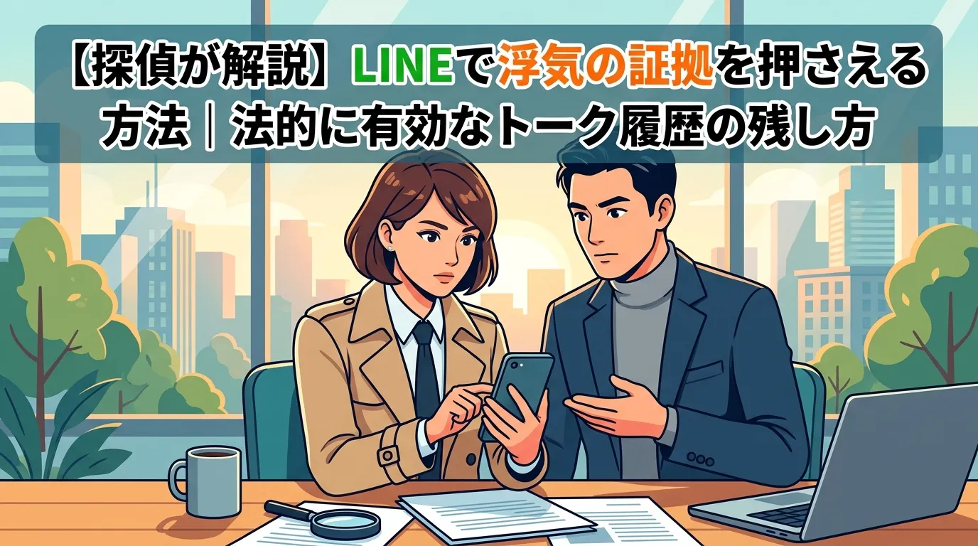 【探偵が解説】LINEで浮気の証拠を押さえる方法｜法的に有効なトーク履歴の残し方
