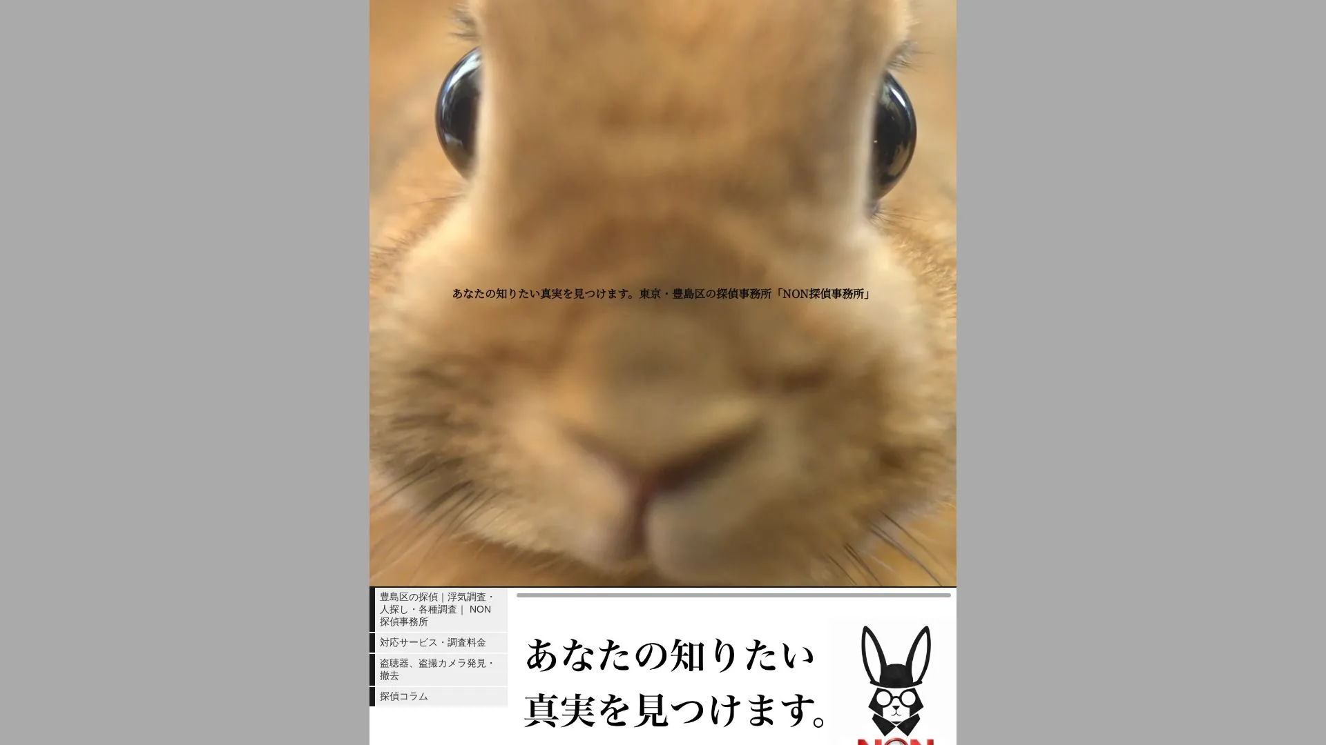 NON探偵事務所のメイン画像（2026年9月3日時点の公式サイトの画面）